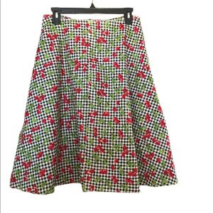 Gingham & Cherries Circle Skirt